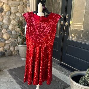 Hot Red Sequin Dress